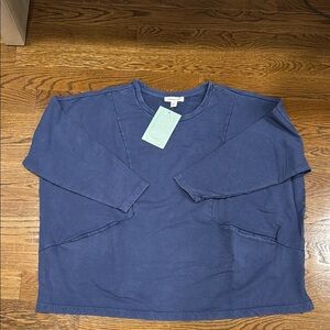 Coldwater Creek Blue 3/4 Sleeve Top